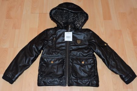 💞 NEUF 💞 Blouson doublé simili cuir  T: 122/128 (8 Ans)