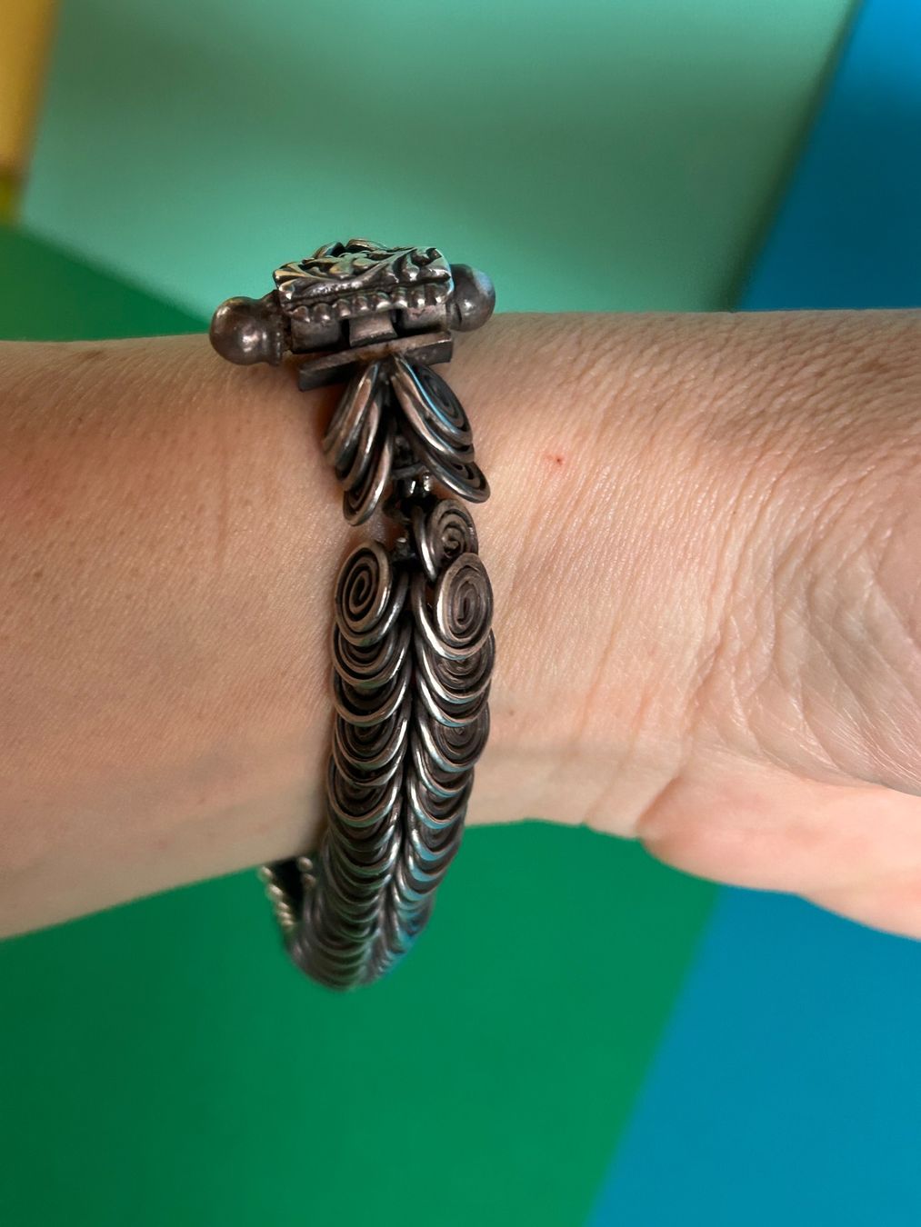Armbänder & -reifen: Antikes Silber Armband Vintage Indien – Defekt aus Dittingen von Bellevista 6