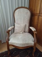 Lehnstuhl im Voltaire-Stil  Beige (Nachbau)