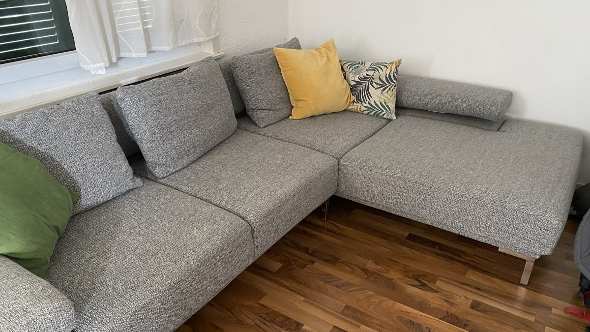 Sofas: Hellgraues, gemütliches Ecksofa – Gebraucht aus Zofingen von Anni2504
