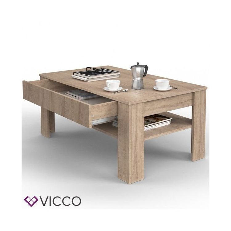 Tische: Couchtisch Beistelltisch mit Schublade Sonoma/Eiche – Neu und originalverpackt aus Wallenwil von toesstal-vertrieb 4