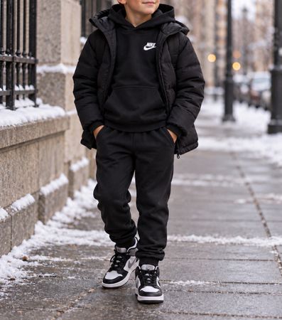 SWEAT À CAPUCHE NIKE ENFANT NOIR