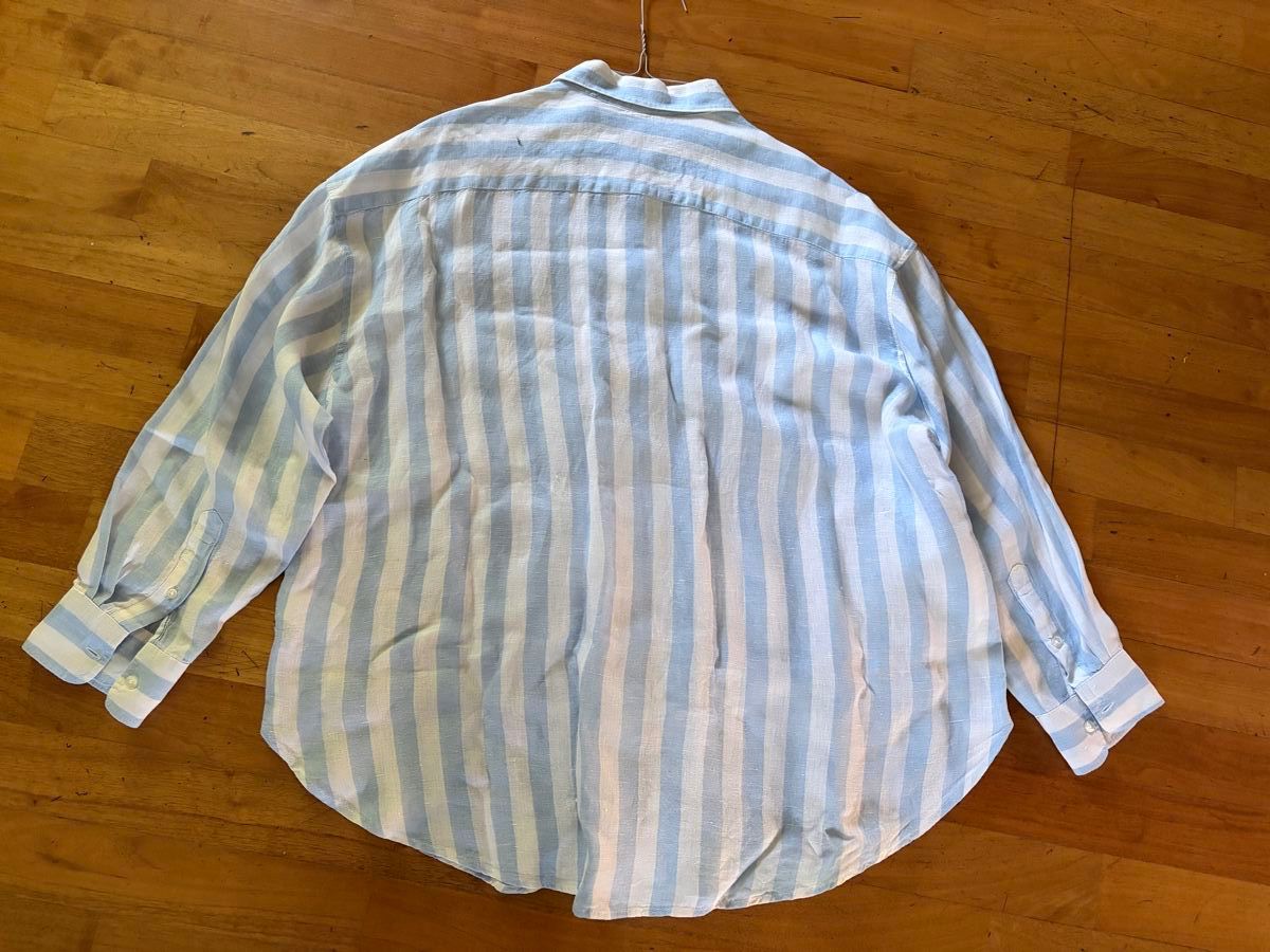 H&M Camicie: H&M Leinenhemd Gr L gestreift Sommerhemd – Nuovo e nell'imballaggio originale da Matten b. Interl venduto da Kings-Fashion 3