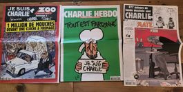 Lot Historique Charlie Hebdo "Tout est pardonné" + Hors-séri