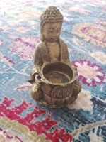 Buddha Kerzenhalter, Gold-Optik, Deko für Ihr Heim