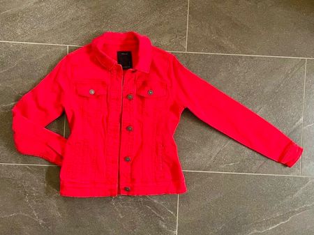 wunderschöne Jeansjacke rot - Grösse 38