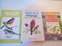 3 LIVRES .OISEAUX D'EUROPE BRUTVOGEL FLEURS DES CHAMPS