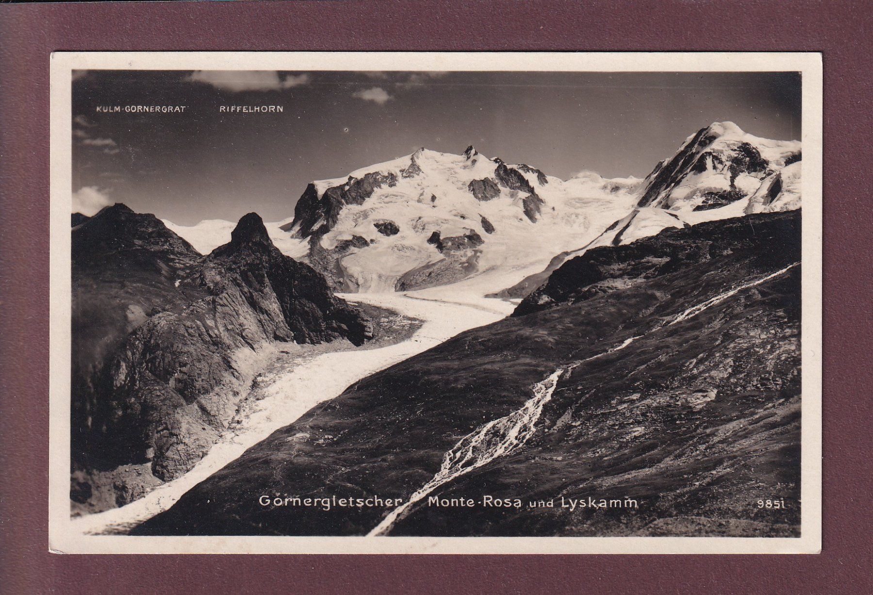Ansichtskarten: GORNERGLETSCHER - Monte Rosa - 1930 – Gebraucht aus Pully von nicecards