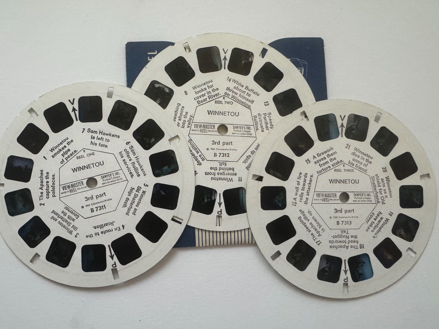 View-master Giocattoli: View-Master 3D: Nr. B-731 WINNETOU Teil 3 (3 Scheiben) – Usato da Tegerfelden venduto da siebenmacky 1