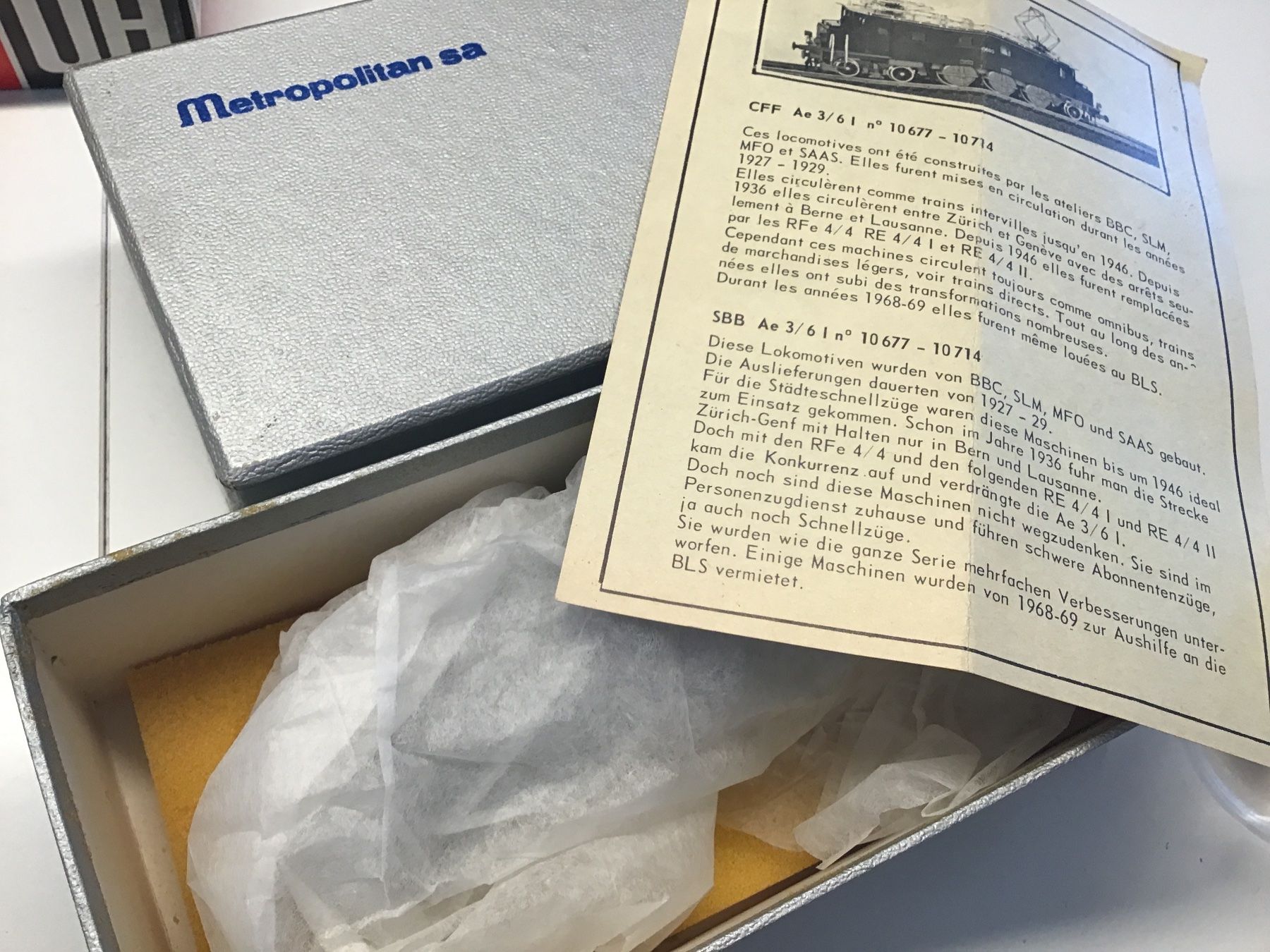 Metropolitan Modellini di ferrovie: METROPOLITAN  H0 AE 3/6 II SBB VITRINENMODELL – Nuovo (secondo la descrizione) da Männedorf venduto da Modelle-aller-Art 5