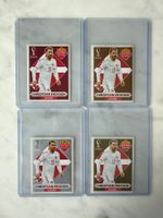 4 Panini Extra Sticker WM 22 Christian Eriksen komplett Set