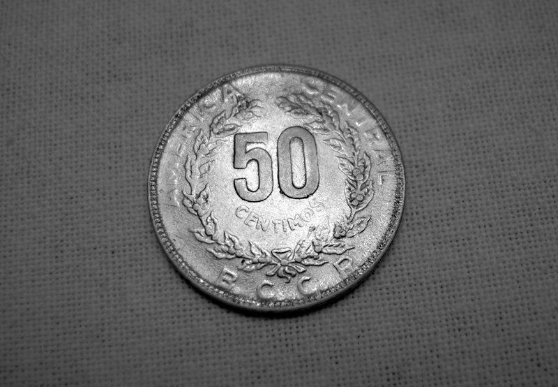 Alle Münzen: 50  Centimos, Costa Rica, 1990 – Gebraucht aus Stuttgart von Escazu