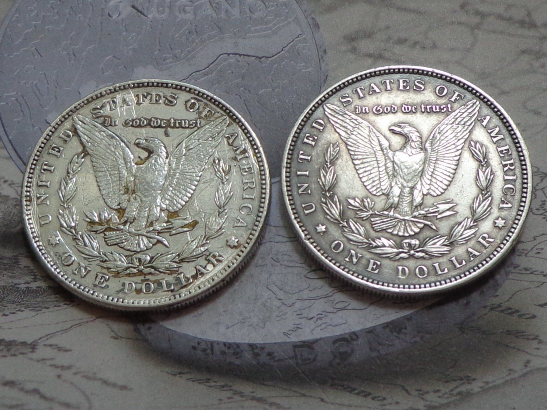 Tutti le monete: 2 x 1 dollar USA 1897 "Morgan dollar" – Usato da Pully venduto da UCA01