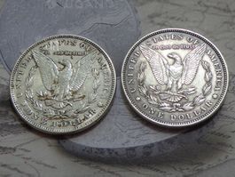2 x 1 dollar USA 1897 "Morgan dollar"