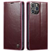 CaseMe iPhone 14 Pro Leder Luxus Case