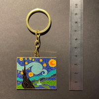 RAR & NEU: Kunst Van Gogh Schlüsselanhänger Sternennacht