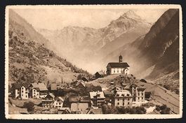 Wassen, Gotthardbahn, Ortspartie und die