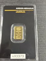 Goldbarren Argor-Heraeus 2 Gramm Feingold 999.9 neu