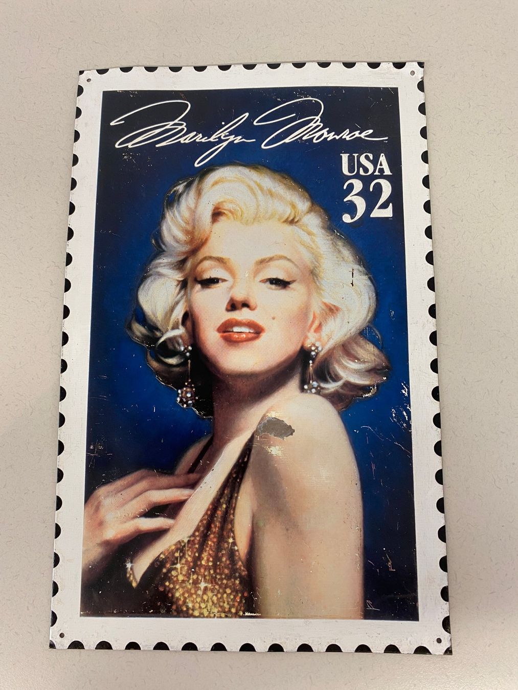 Insegne: Marylin Monroe Nostalgie Blechschild USA 32 – Usato da Niederhelfenschwil venduto da Chleeblatt1938
