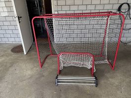 Hudora Unihockey Tor, kleines Tor plus Passer