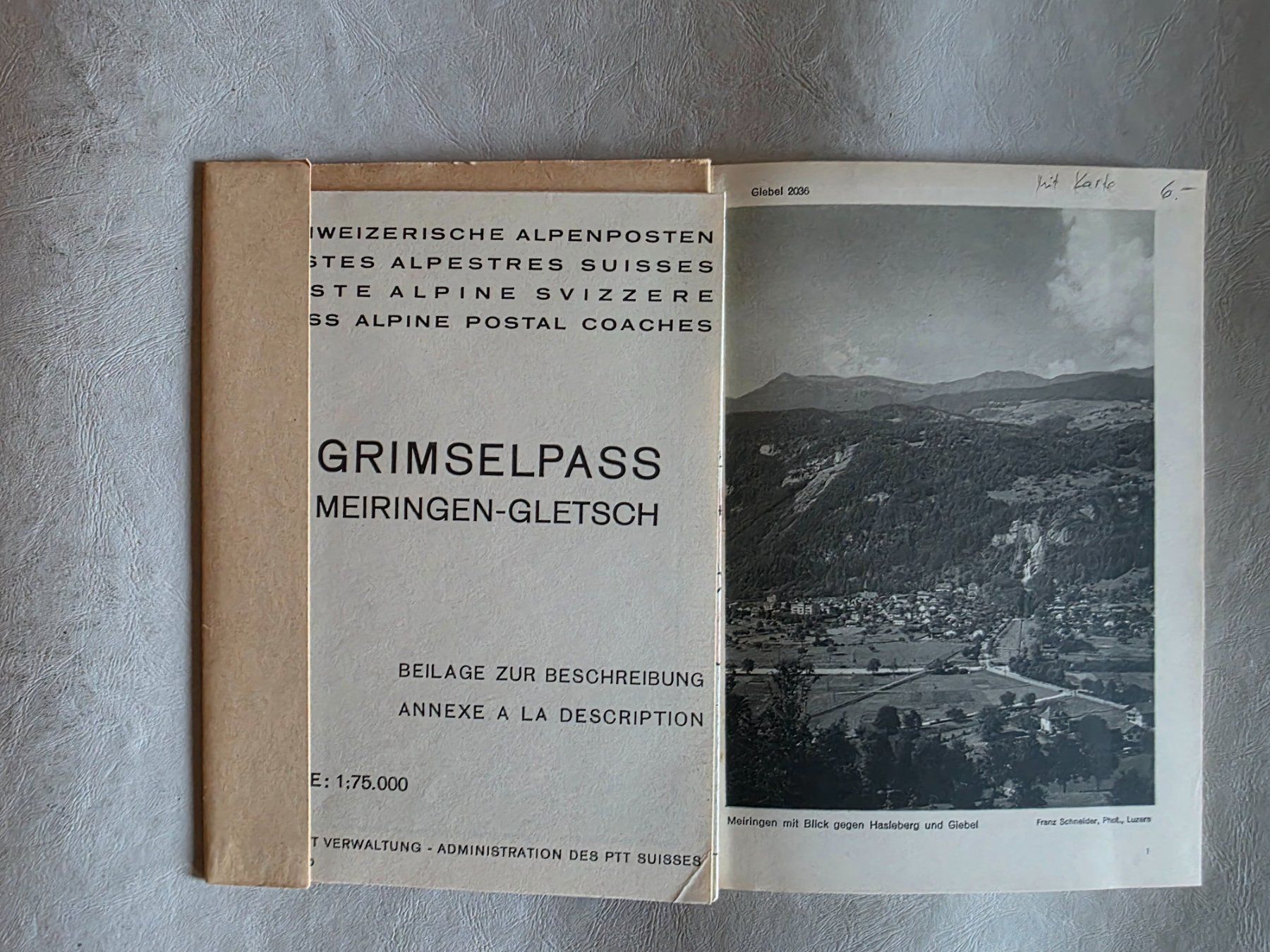 Cartine & Atlanti: Grimsel Pass - Schweizerische Alpenposten 1939 – Usato da Walterswil BE venduto da Lonitti 1