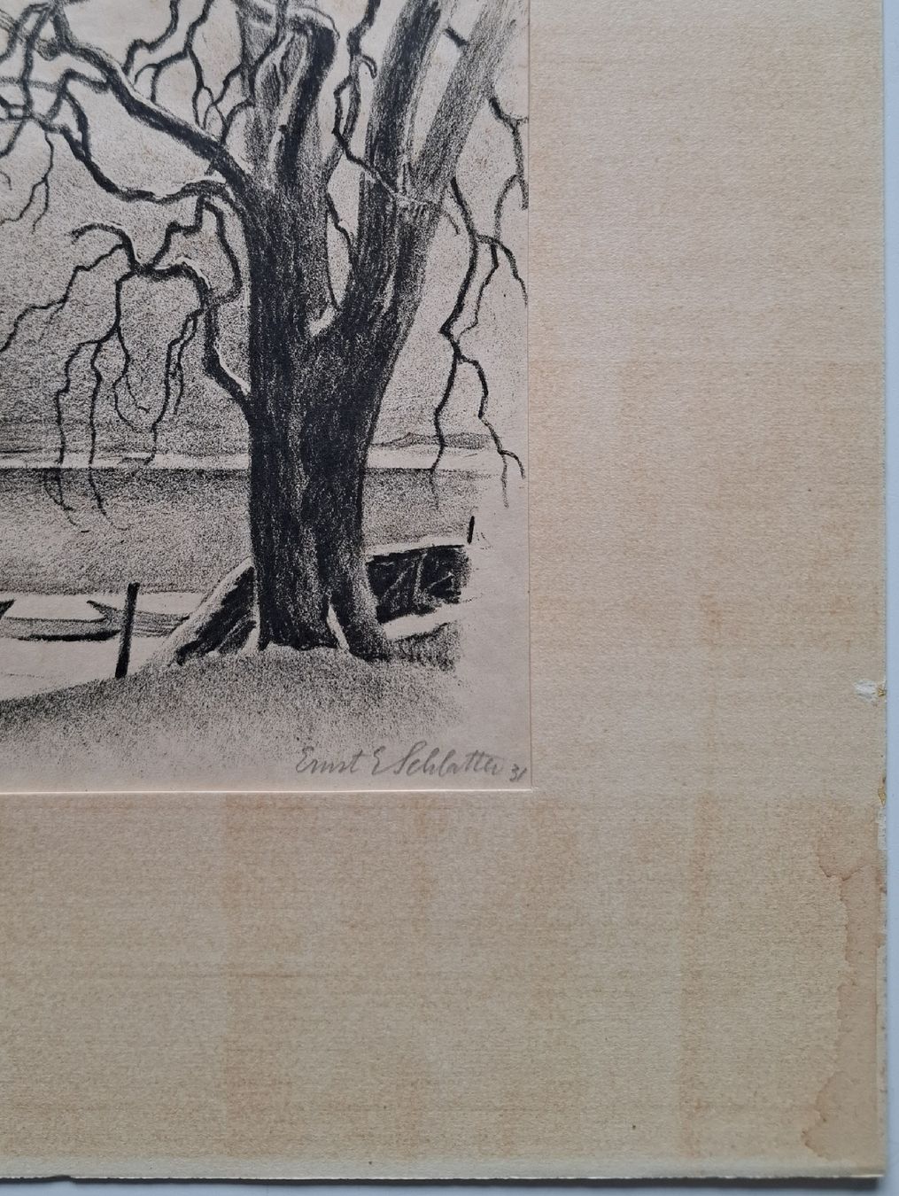 Grafica & Litografie: Ernst E Schlatter Radierung "Am Bodensee" 1931, handsigniert – Usato da Aarburg venduto da Rosen_Rot_2 2