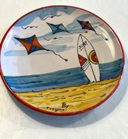 🏄 Plat céramique Vietri Italie peint main décor marin 21 cm