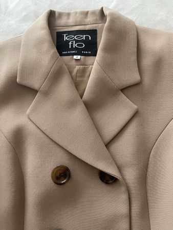 Vintage Teen Flo Suit Beige Size 2 Made in France