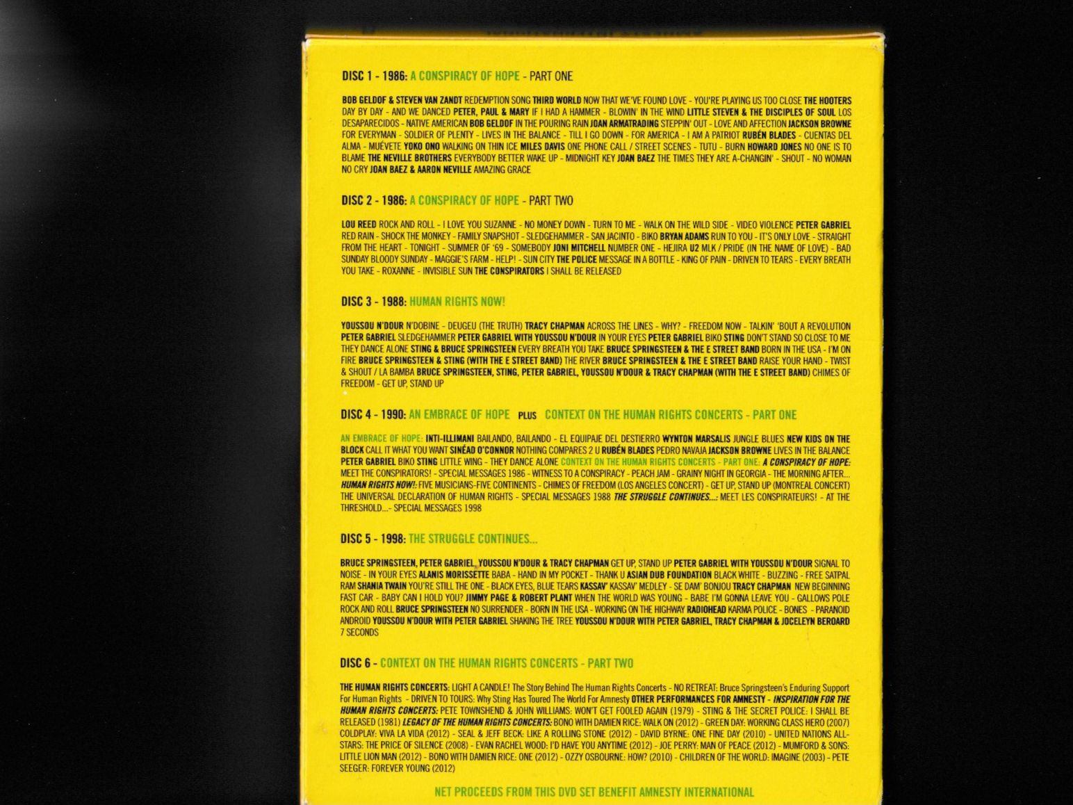Tutti i DVDs: Human Rights Concerts – Usato da Chur venduto da zowie72 1