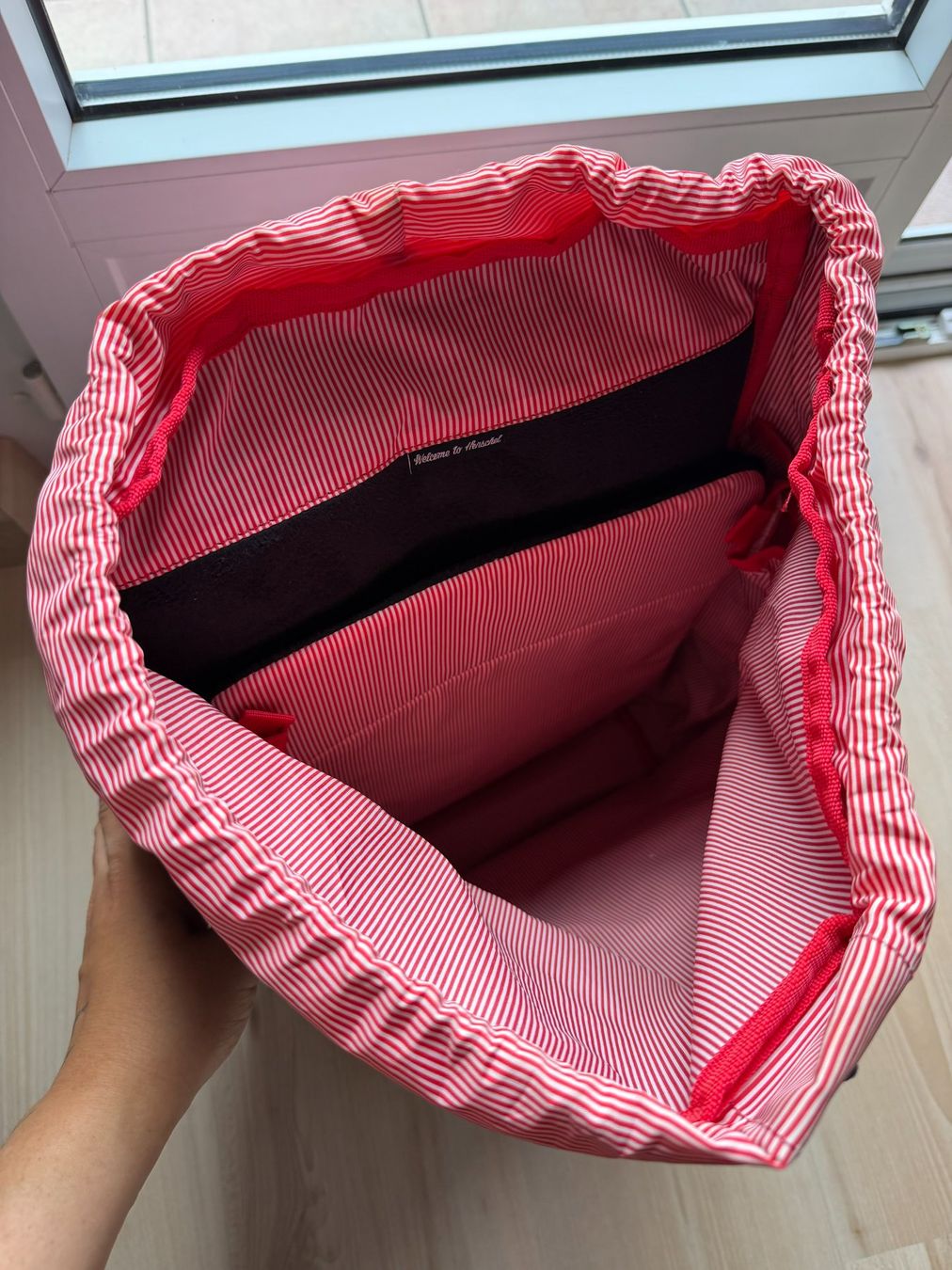 Herschel Rucksäcke: Herschel Rucksack dunkelblau/weiss gestreift – Gebraucht aus Eschenbach SG von aviatorgirl23 3