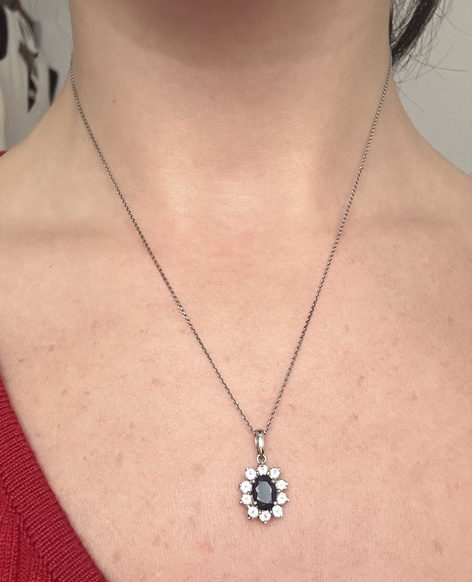 Catenine: Diamanta Paris Halskette mit mit echtem Saphir – Nuovo (secondo la descrizione) da Luzern venduto da alb_g6yd 4