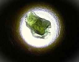 Interessanter 2,11 g  Tektite - Moldavit / Moldavite