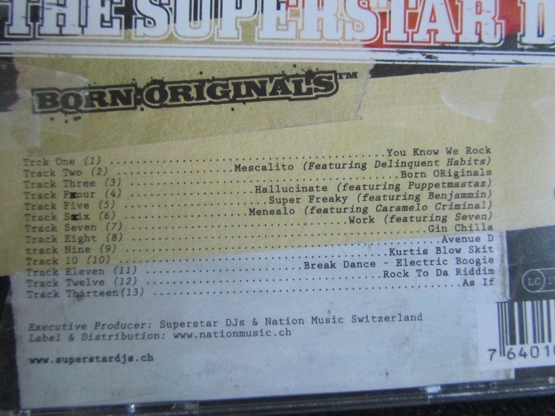 CD: SUPERSTAR DJS  --  BORN ORIGINALS – Usato da Seengen venduto da mikelele 2