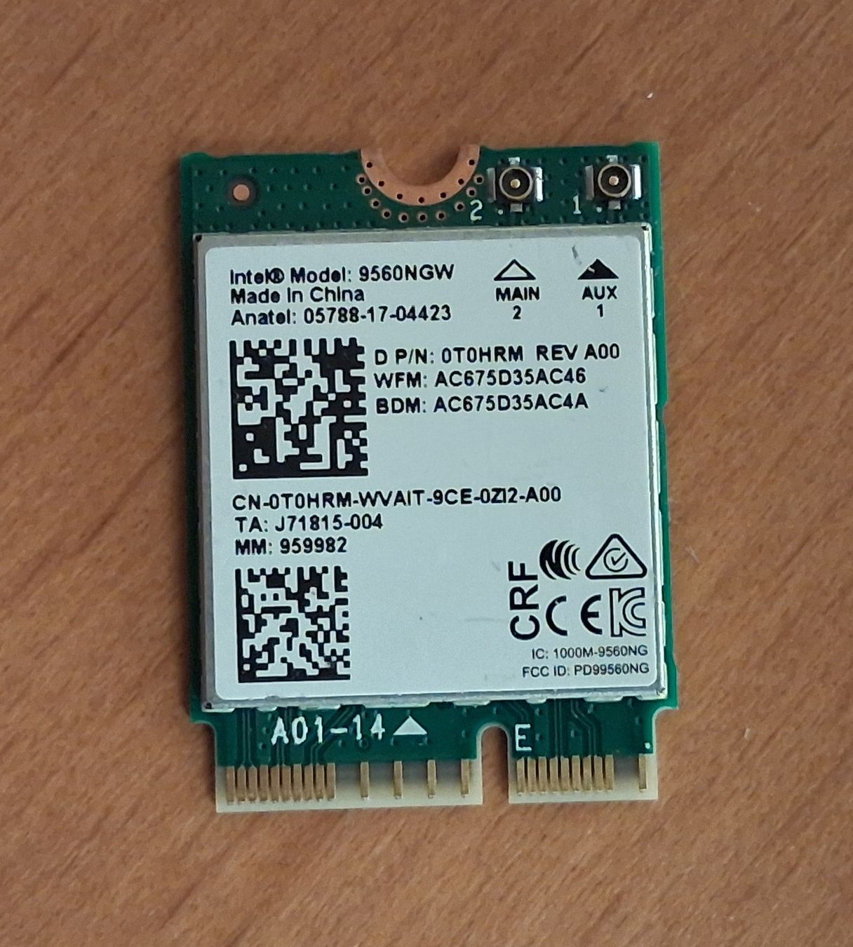 WiFi: Carte WiFi Intel Wireless-AC 9560NGW - M.2 2230 - Bluetooth – Nuovo e nell'imballaggio originale da St-Imier venduto da supernova21