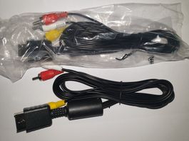 2 Câbles vidéo RCA-AV pour PS1 PS2 PS3