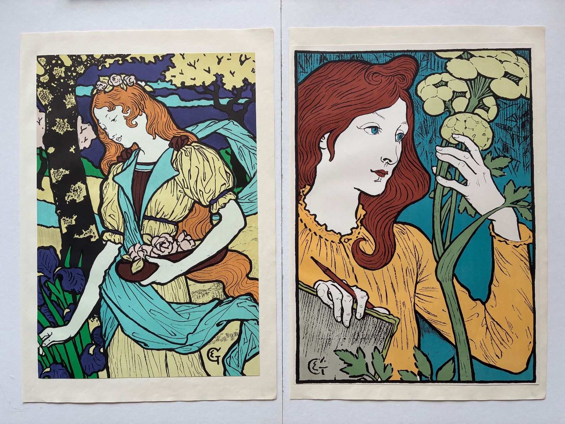 Grafica & Litografie: Zwei hochwertige Jugendstil-Poster, Grasset Eugène – Usato da Zürich venduto da 718zzQk99