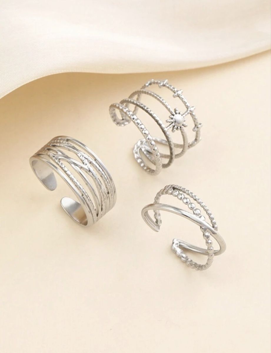 Ringe: Lot de 3 bagues en acier inoxydable – Neu und originalverpackt aus Châtel-St-Denis von Montclair_Swiss