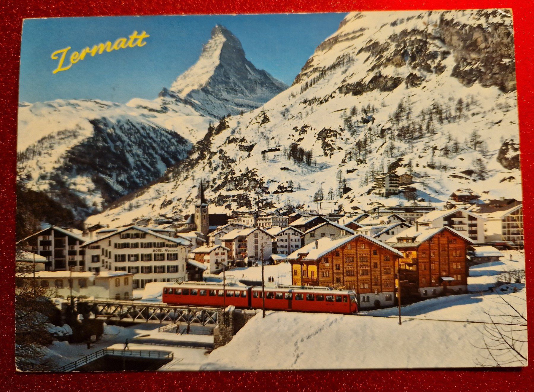 Cartoline postali: Zermatt mit Gornergratbahn 1990 – Usato da Melchnau venduto da Fishel