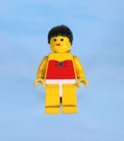 Lego Minifigur Town Paradise Red Holder Top