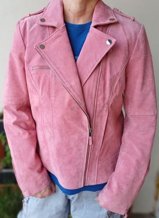 Veste Vila rose en daim taille L, Vila
