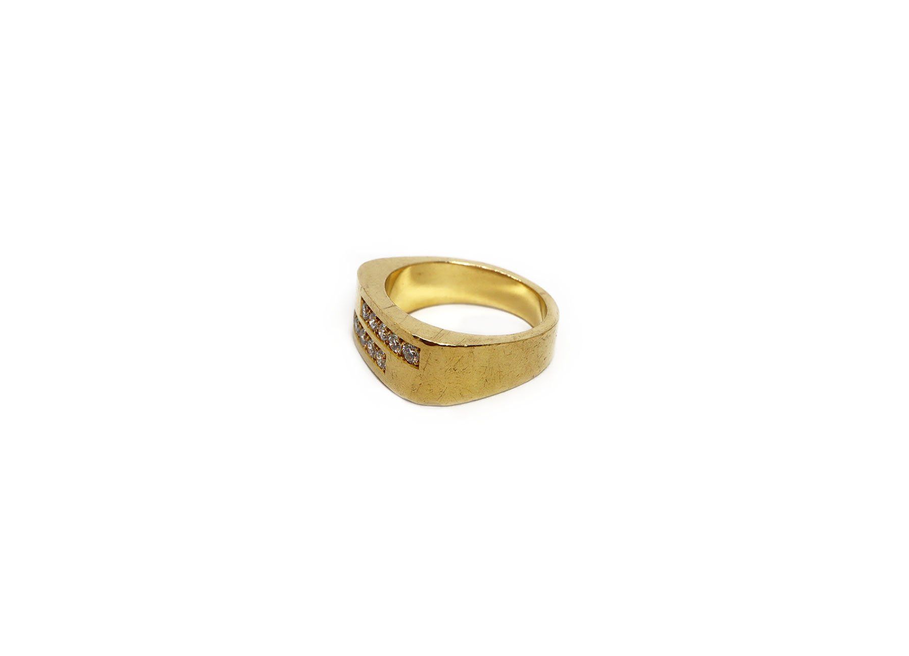 Anelli: Goldring 18 Karat mit Diamanten – Usato da Dürnten venduto da schmucklicher 2