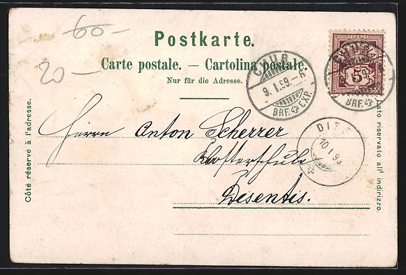 Cartoline postali: Litho Basel, Ortsansicht mit Rheinbrück – Usato da Berlin venduto da bartko-reher 1