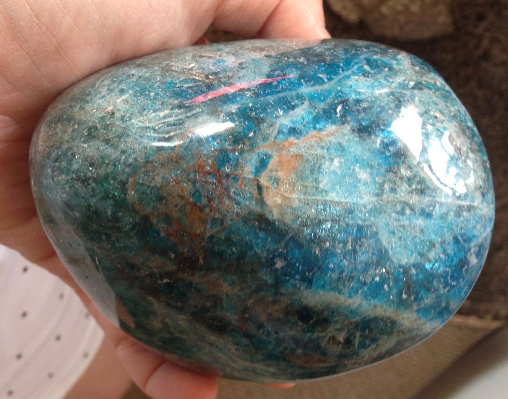 Minerali & Pietre curative: Apatite traitée bleue de madagascar – Usato da Vevey venduto da zabounetta 7
