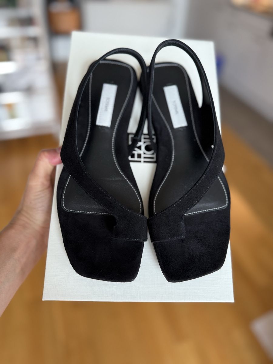 Totême Damenschuhe: TOTEME Slingback in Black Leather, EU37 – Neu (gemäss Beschreibung) aus Zürich von gracieteS