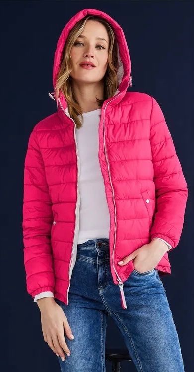 Damen Uebergangsjacke Street One Gesteppte Jacke Mit Kapuze Street