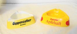 2 Aschenbecher Appenzeller und Zweifel, Rarität Ornamin