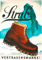 STRUB BERGSCHUHE MATTERHORN c. 1935 - Original Plakat