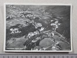 Vulpera - Scuol, Flugaufnahme, 1952, Stempel Rhät. Bahn