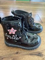Kinder Stiefel schwarz Lack Grösse 22 mit Stern