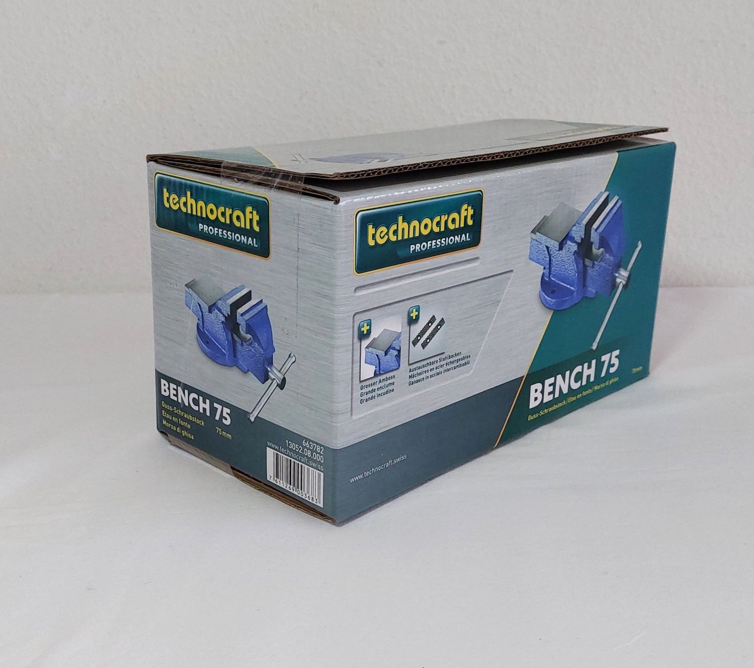 Technocraft Tutti gli attrezzi: Technokraft Guss - Schraubstock Bench 75 mit Amboss – Nuovo e nell'imballaggio originale da Bergdietikon venduto da Zozo 1